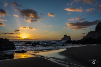 Sonnenuntergang am Pan di Zucchero, Spiaggia di Masua